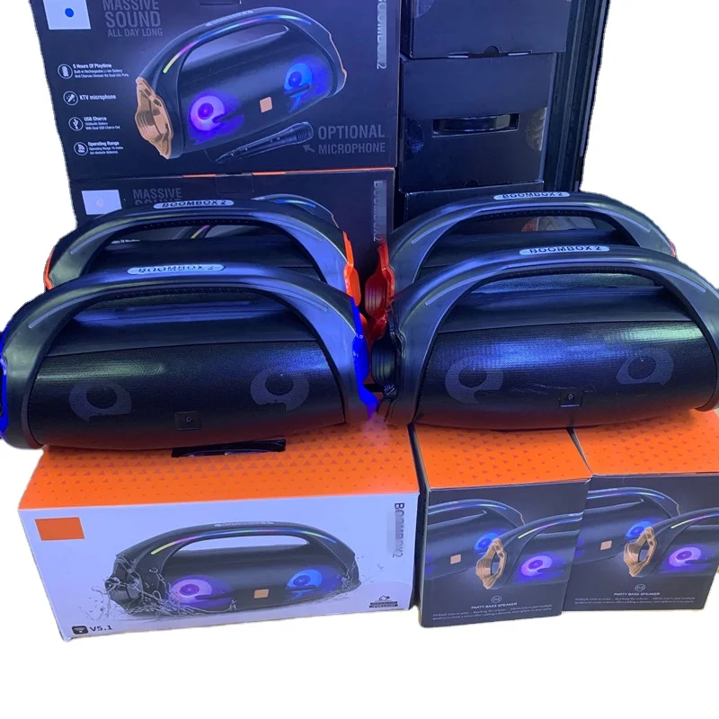 Hi-fi звук, супер бас IPX6 водонепроницаемый открытый беспроводной динамик стерео Портативный BT 5,1 Бумбокс 2 динамик