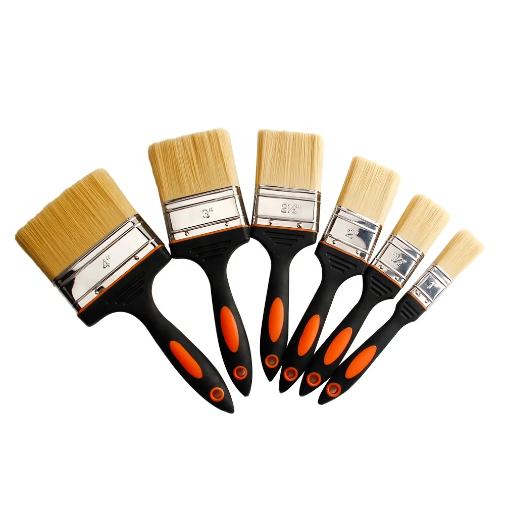 Rubber Plastic handle and tapered filament for Cleaning OEM  Paint Brush