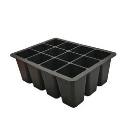 12 Cells Reusable Silicone Agricultural Vegetables Plant Seeding Growing Starter Nursery Kit Trays Planting