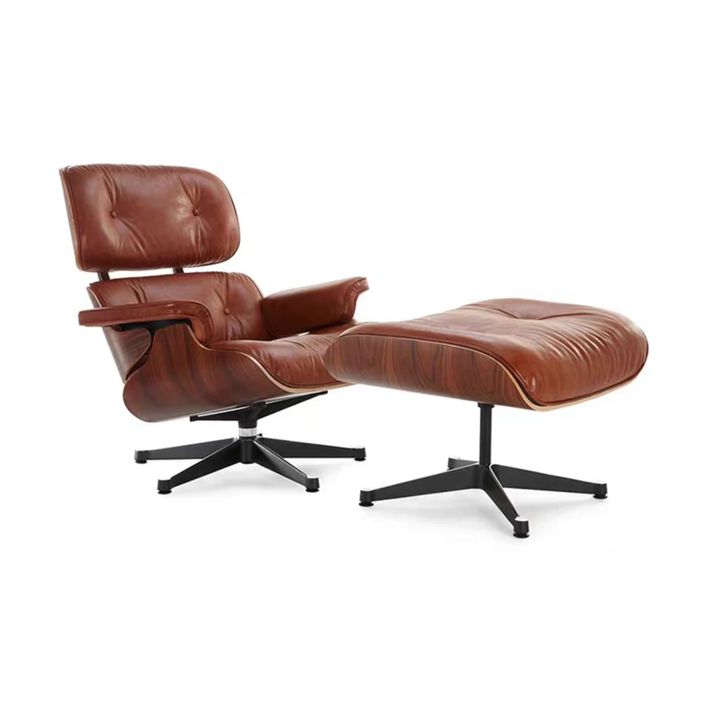 Fashion PU Leather relaxing without wheels comfortable manager adjust recling chair with footrest