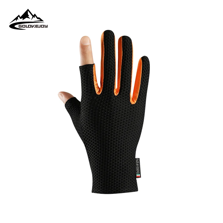 GOLOVEJOY XG26 Professional Anti-slip Colorful Fishing Gloves Bike Gloves Bicycle With 2 Fingers Cutting Design