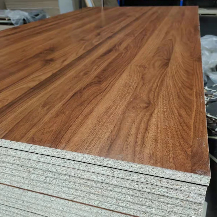 High density particle board sheet 4x8 18mm 25mm 12mm chipboard cabinet panel melamine faced laminated particle board sheet