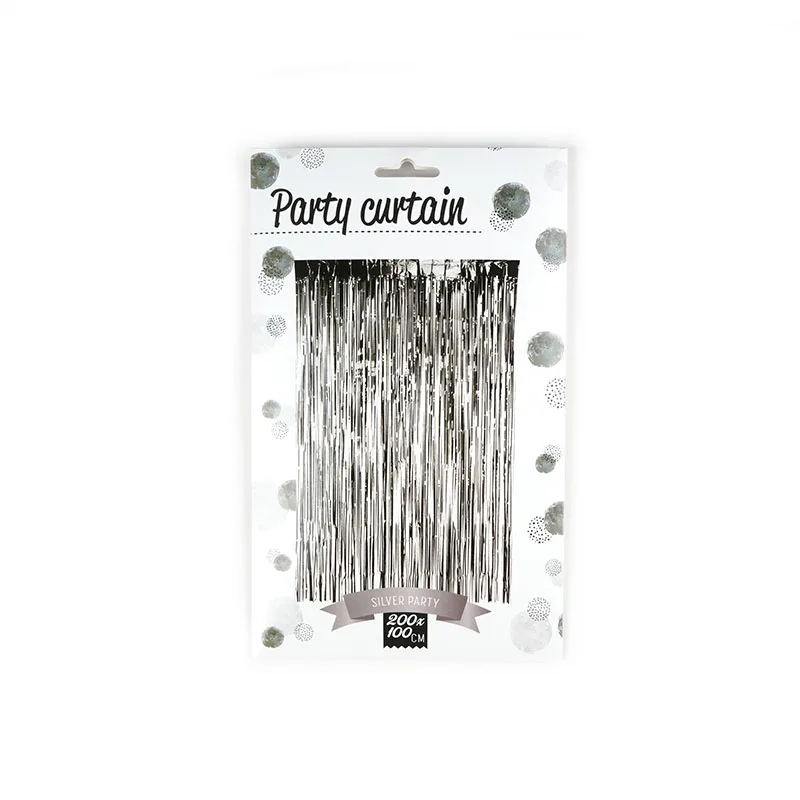 Quality Sliver foil fringe curtains party decoration party decoration 1*2M  For Party Supplies