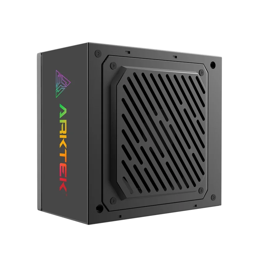 Блок питания ARKTEK RGB 600 Вт 80 Plus Сертифицированный блок белого/бронзового/золотого цвета