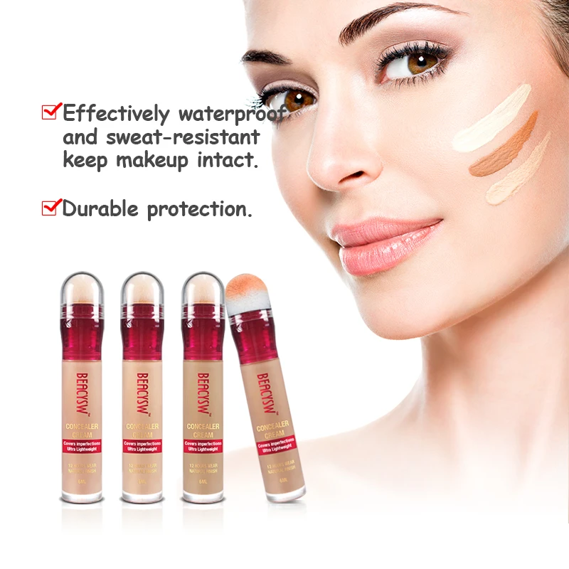 high quality wholesale makeup waterproof eraser eye full coverage liquid concealer full coverage cream foundation concealer