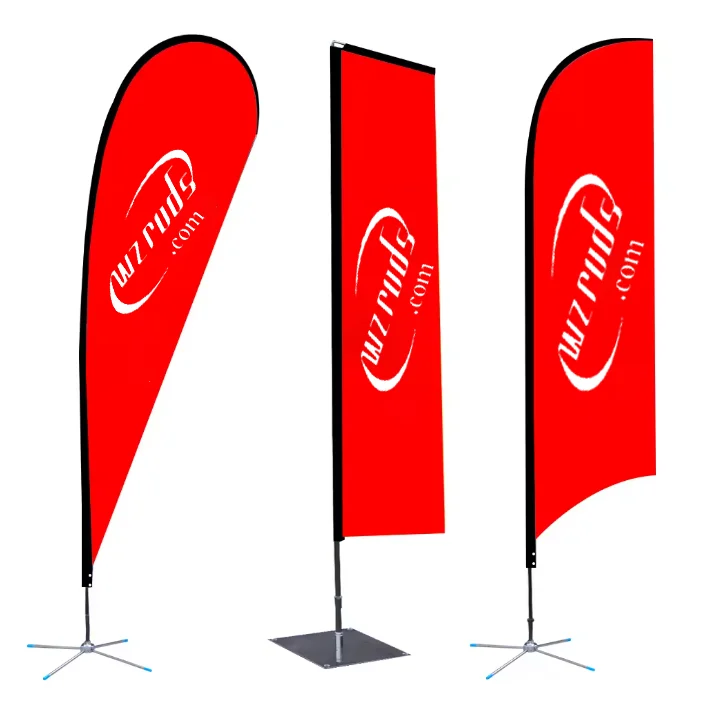 Wisezone Promotional Advertising Custom Print Flagpole Pride Feather Flag Flying Banner Teardrop Flags Beachflags for sale