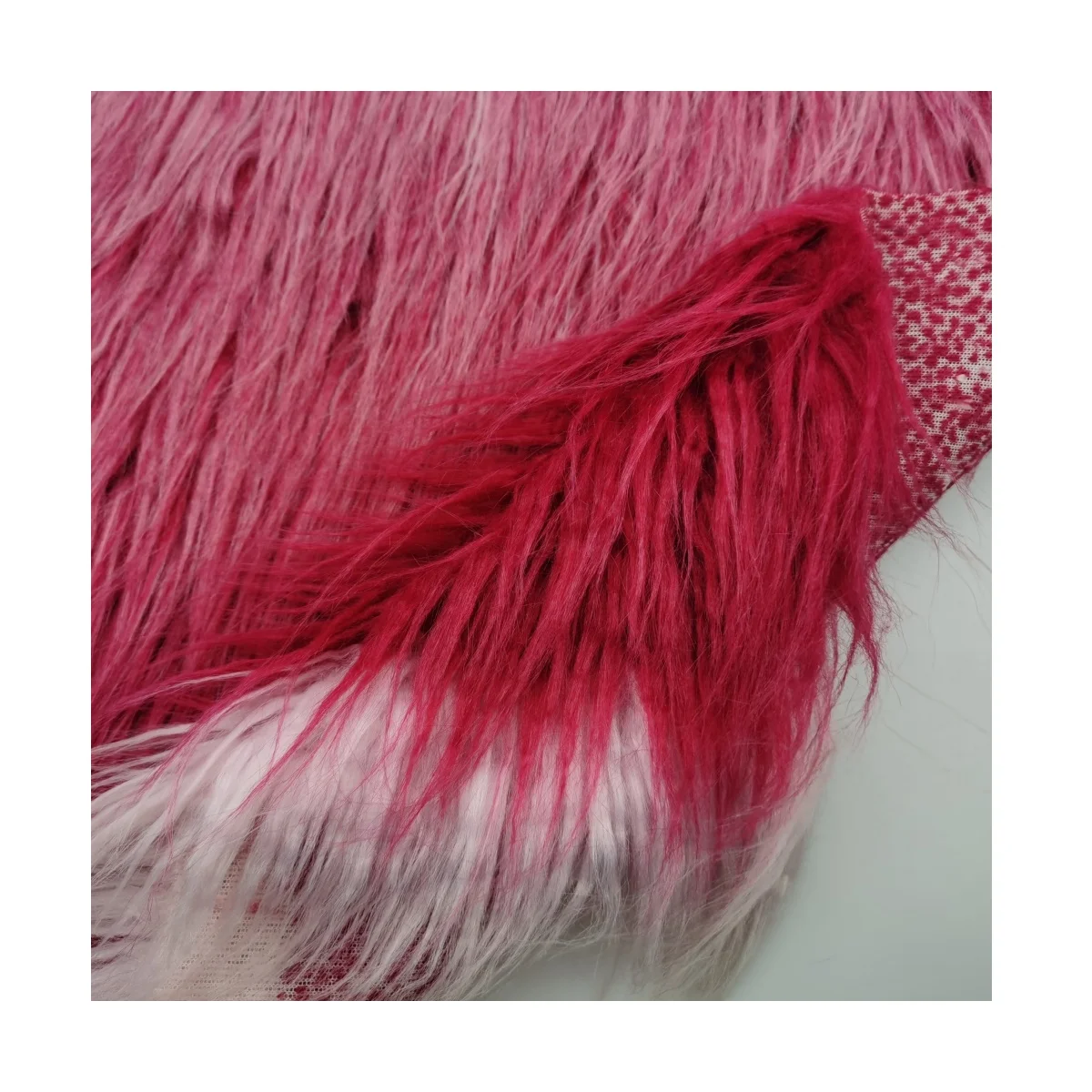 Gradient Jacquard High Pile Faux Fur Fabric for Garment/ Home Textile/ Toys