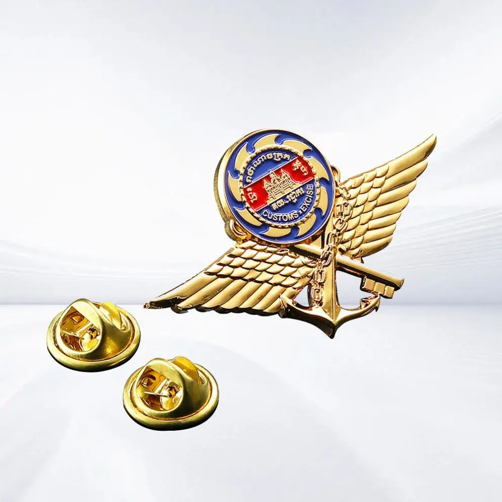 Wholesale Custom Brooch Badge Gold Name Badges Metal Badge Medal