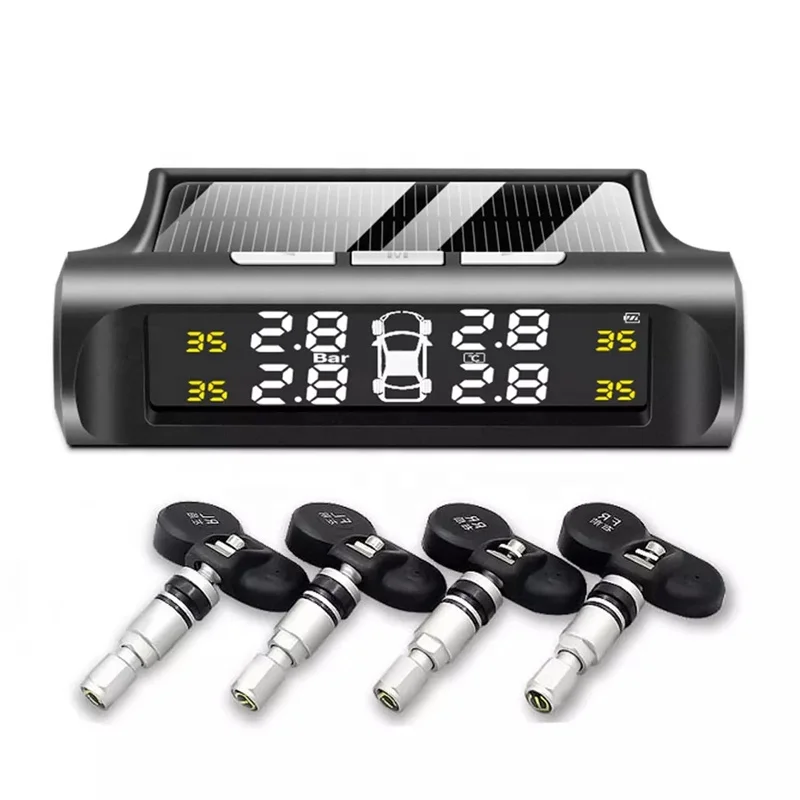 Universal Digital Car External Internal Tire Pressure Monitoring System  Tire Gauge Tire Pressure Sensor TPMS