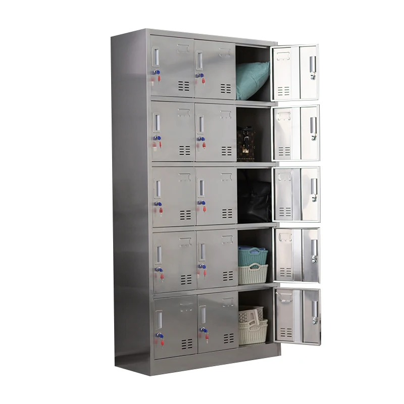 Competitive Price15 door stainless steel locker  metal locker With Keys