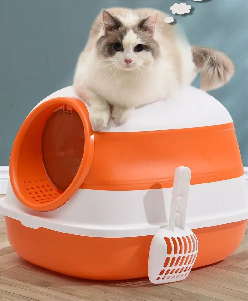 2022 New Ultraviolet Cat Litter Box Large Enclosed Non-Intelligent Cat Toilet Pet Supplies Wholesale