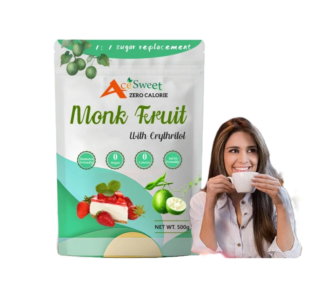 Sugar free  Monk Fruit powder Lakanto 1:1  2:1 Monk Fruit Sweetener keto   zero calories weight loss Organic MonkFruit Sweetener