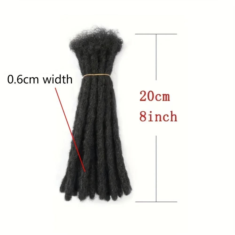 Human Dreadlocks Hair Extensions Handmade Soft Faux Locs Crochet Braid For African Men Women And Kids Heymidea