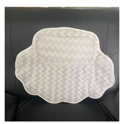 2021 new design Luxury white scallop shaped  comfortable  3D air mesh bathtub pillow  home spa bath pillow