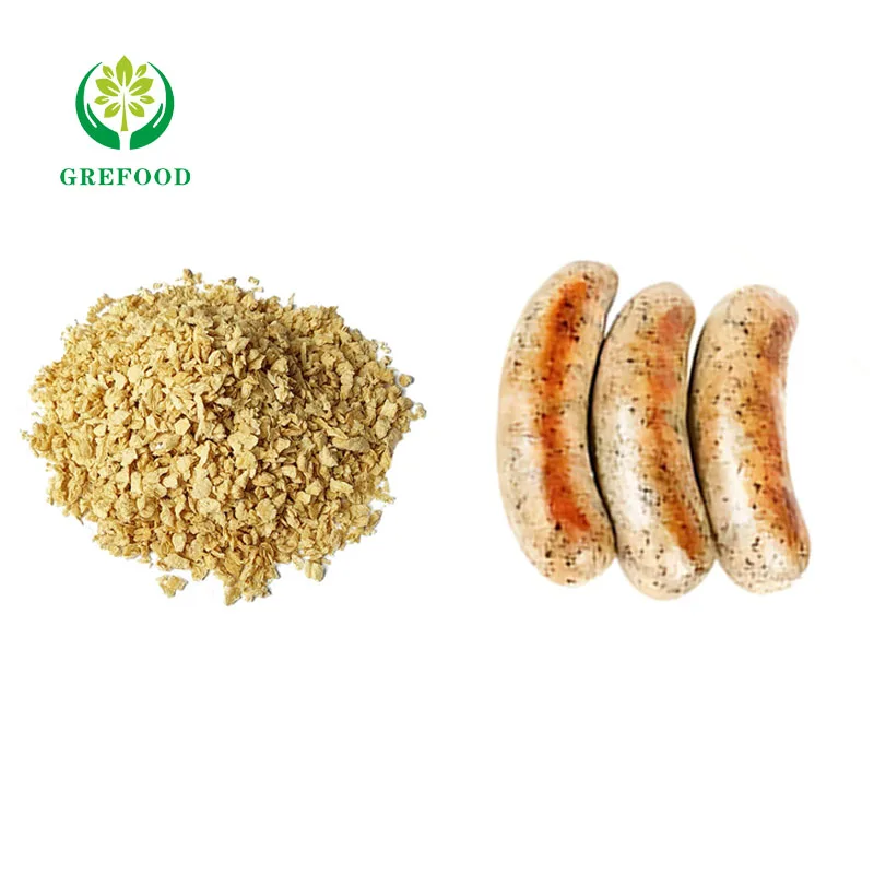 Textured Soy Protein Customized Non-GMO for vegetarians High rehydration rate as sausage Meatball with HALAL/Kosher Certified