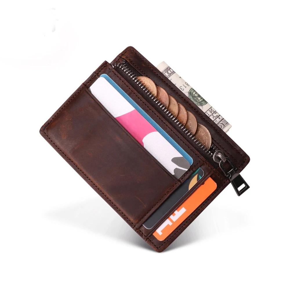 Eco Rfid Blocking Expandable Card Holder Purse Genuine Leather Passport Wallet Pouch Organizer Bag