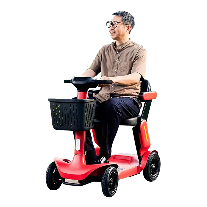 Electric Shopping Cart For Old People 10 Inches Big Inflatable Wheels Electric Scooter With Auto Hold Function