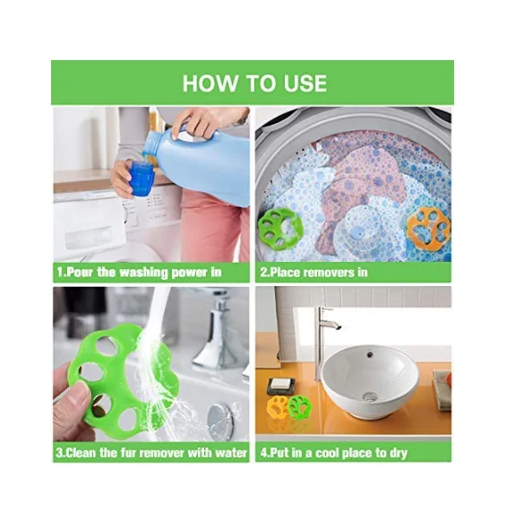 Комплект из 2 предметов, для удаления шерсти домашних животных для прачечной, besmon собак и кошек, улавливатель волос для стиральной машины