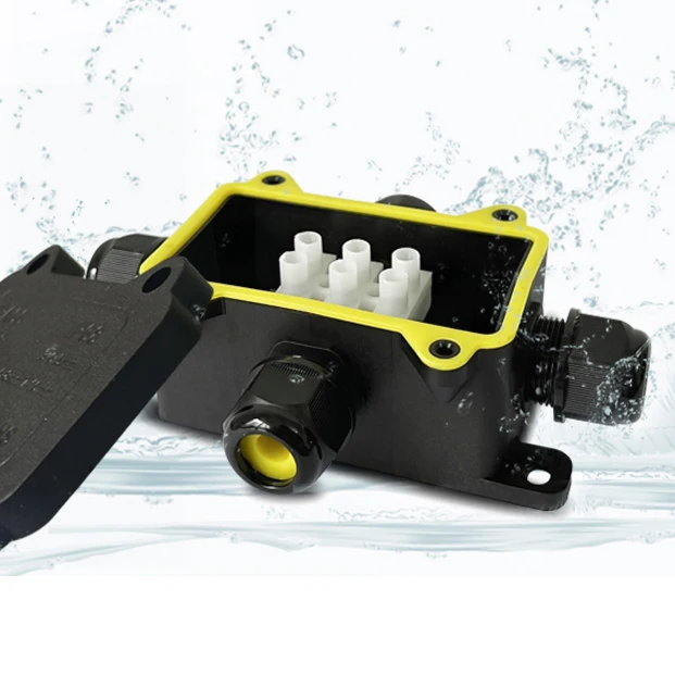 2 ways plastic junction pa6 small box waterproof