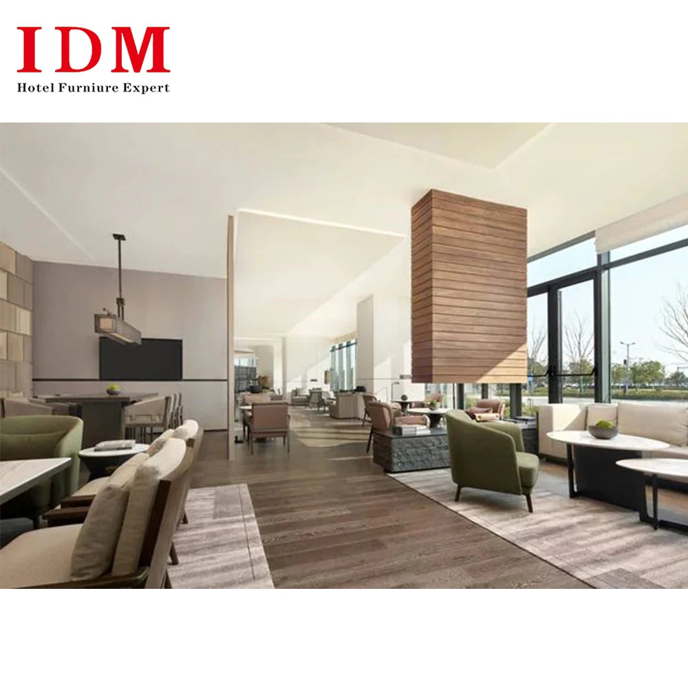 Wholesale Hotel Restaurant Furniture Round Banquet Events Wooden Cafe Table Armchair Space Saving Furniture For Restaurant