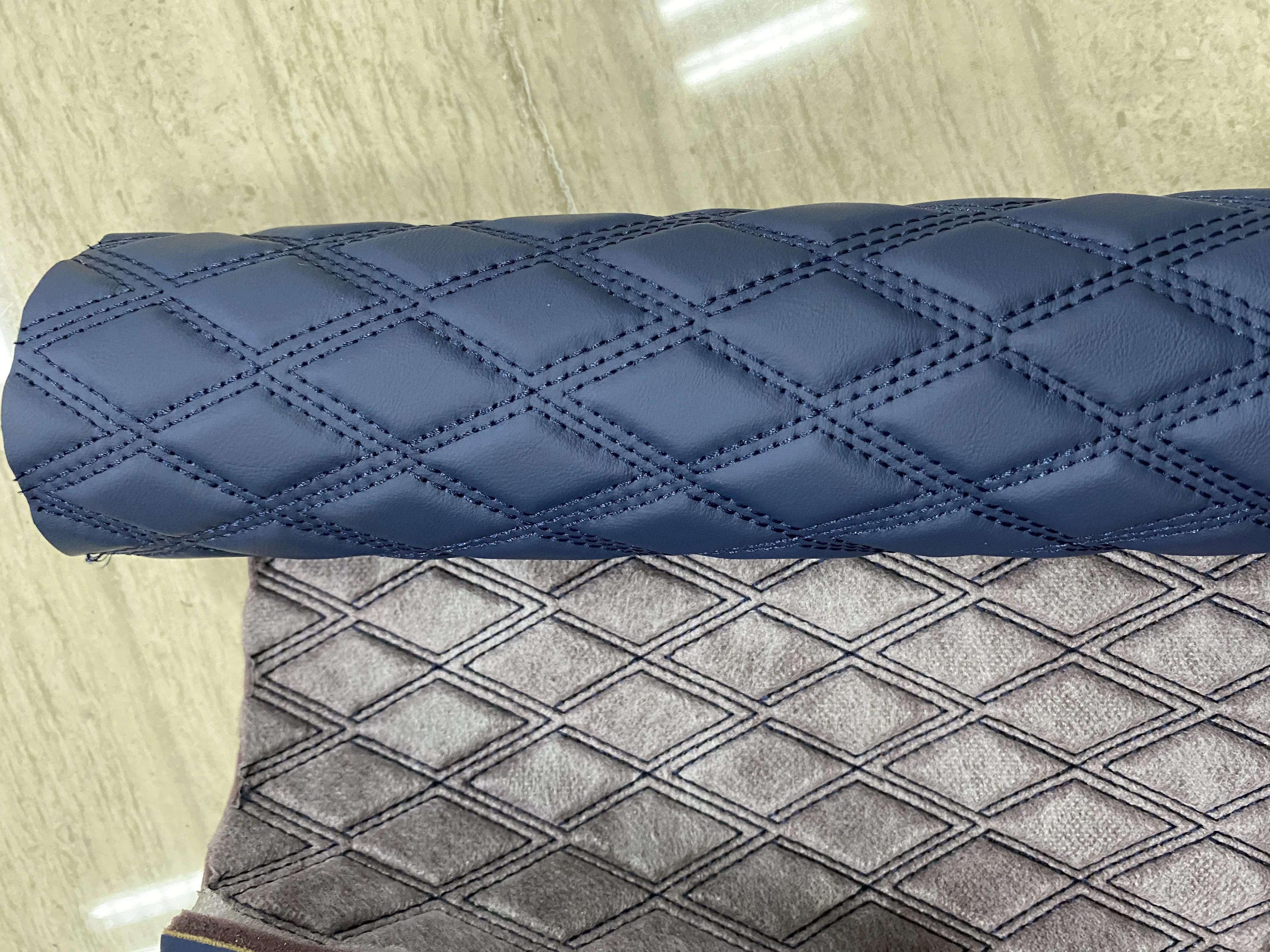 Low price wholesale Auto Carpet Raw Material pvc artificial leather Customized Color Car Mat Material Leather
