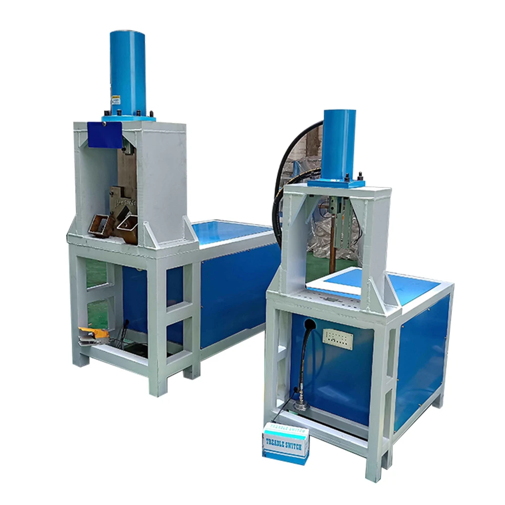 Customized hydraulic square tube punching machine edge trimming manual round tube punching machine