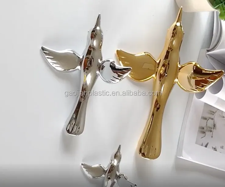 Hang Decoration Transparent Plastic Acrylic Flying Birds Hummingbird Ornament For Wedding Stage Decoration