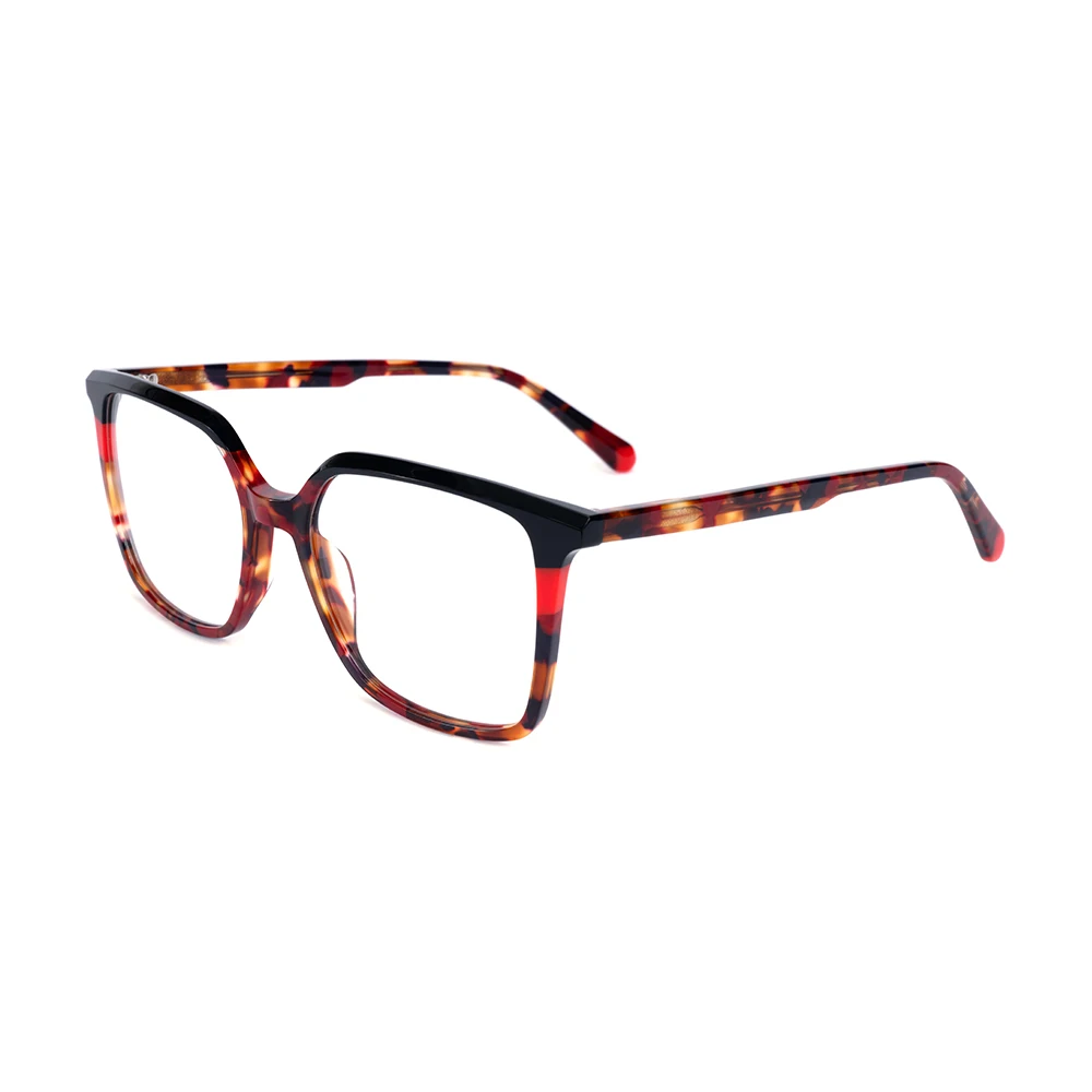 New Stitching Color Animal Print Glasses Frame Optical Eyewear Frames For Women Men Patchwork Plate Eyeglasses