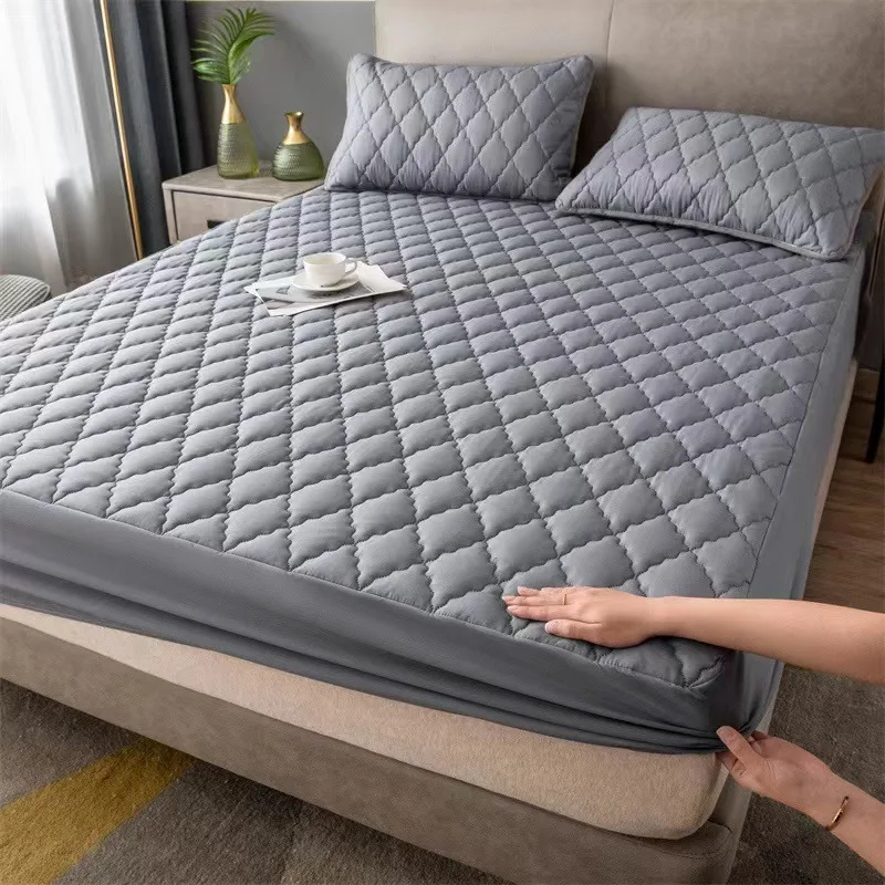 New Arrival Diamond Check 100% waterproof mattress protector Single Size Mattress Bed Bug protector Quilted Fitted Sheet