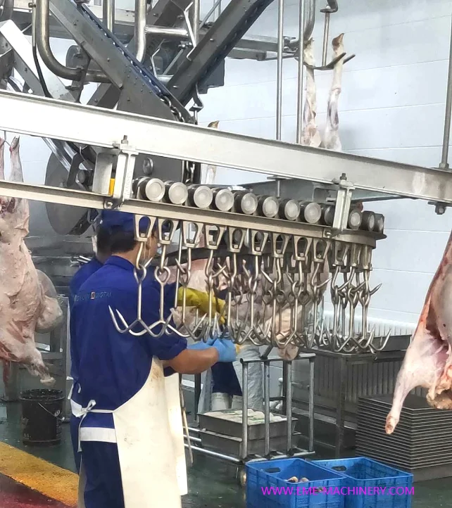 EME Turnkey Sheep Slaughter Machinery Carcass Processing Convey Rail For Sheep Abattoir