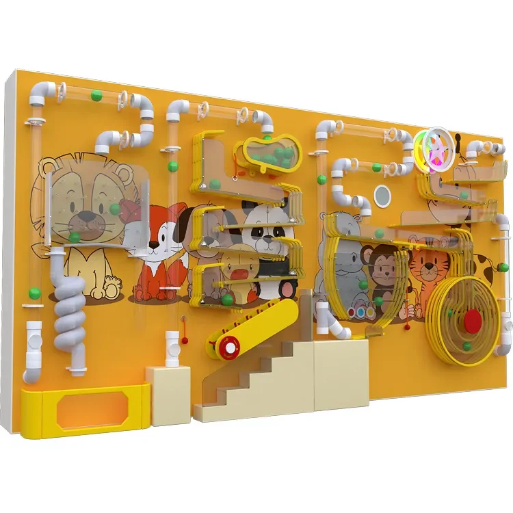 Space Science Theme Playroom Ocean Ball Wall Kids Interactive Tube Ball Wall Games Wall Panel Pipe Toys