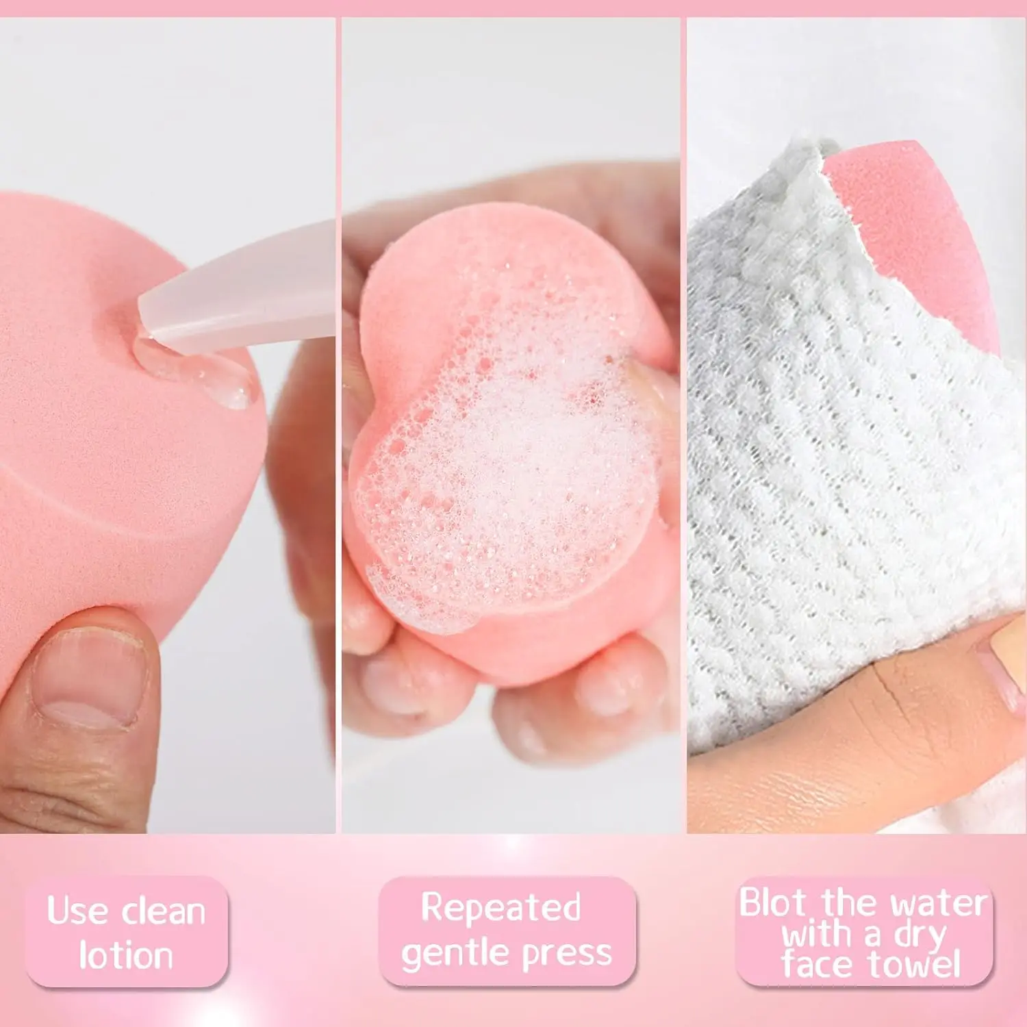 4pcs/8pcs Vegan Cosmetic Puff Makeup Sponge with Storage Box Foundation Powder Sponge Beauty Tools with Hygienic Storage Box