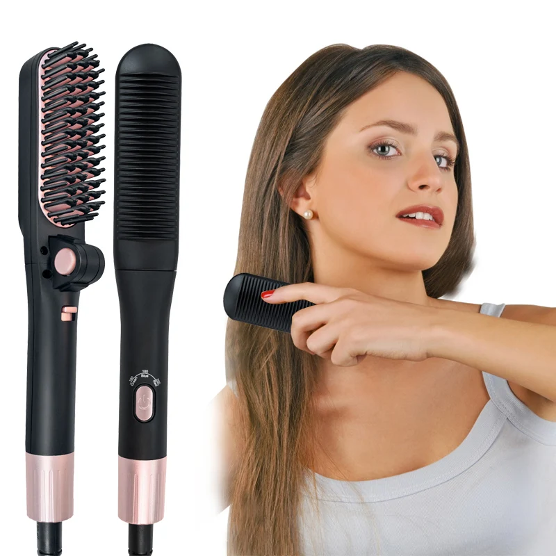 
Foldable and fast hair straightener comb price black beard brush for women and men 