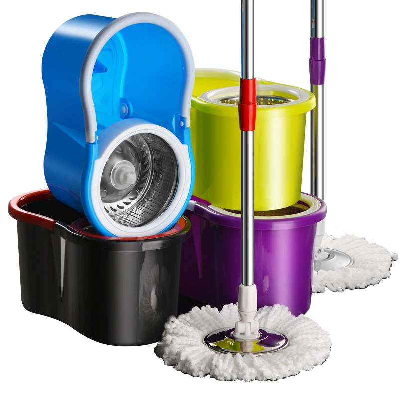 high quality head bar towel with bucket self clean handle cleaner silicone refil mop bucket with mop