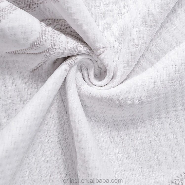 Wholesale Fabric China 30% Aloe Vera 70% Dty 180gsm White Knitted Mattress Top Fabric