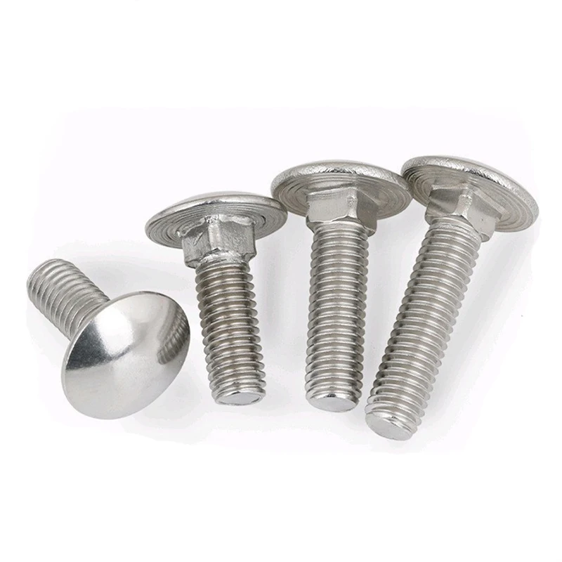 B-03  Flat round head square neck shoulder bolt SUS316 carriage screw bolt DIN standard stainless steel nut and bolt