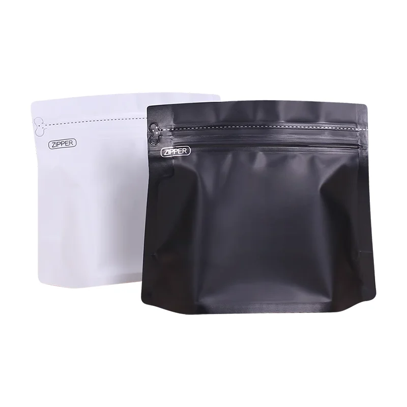 Wholesale Matte Printing Square 250G 500G 1Kg Coffee Pouches Zipper Aluminum Foil Bags With Valve