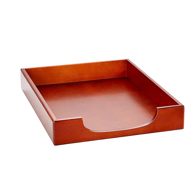 Customized  File Organizer Square storage  black  Letter Office desktop Document Tray