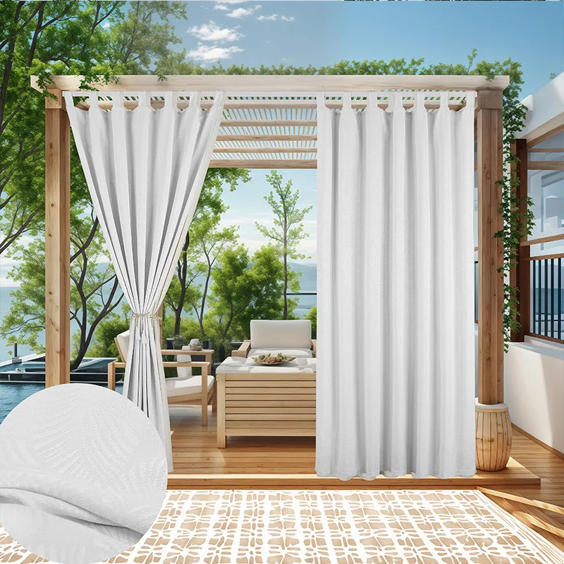 Outdoor sun protection Jacquard Waterproof Curtain curtains