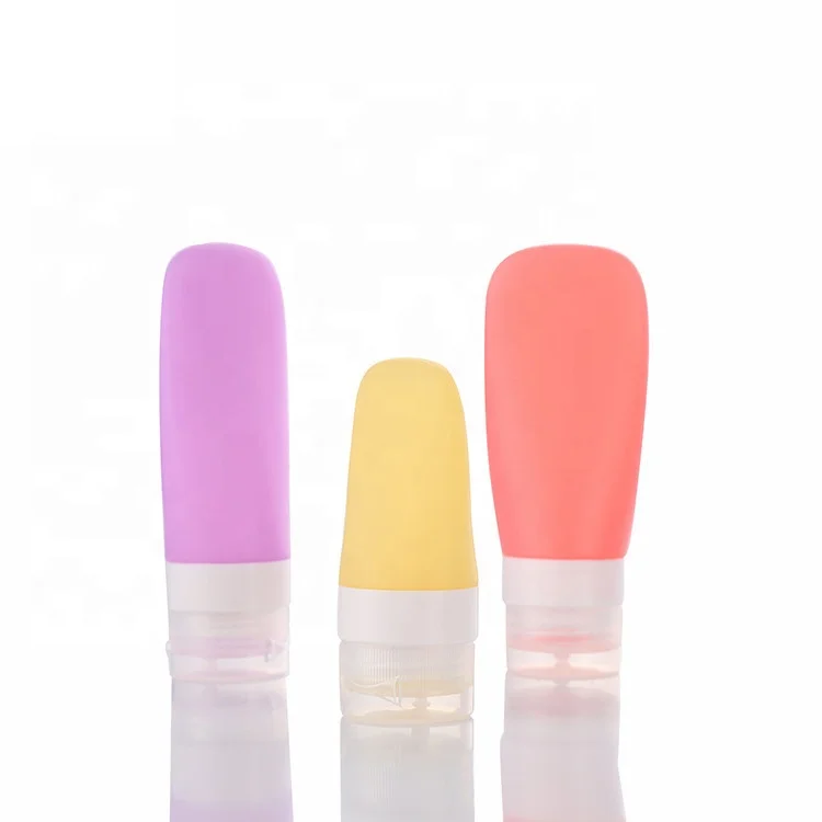 Personal Care Recyclable Odorless Customise  60ML Cosmetic Foldable Silicone Bottle