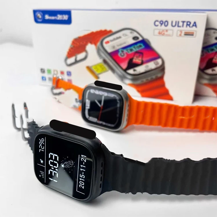 dual camera 4G SIM card phone call watch C90 MAX S9 ULTRA 2 watch WIFI GPS video Android PK DW88 DW89 4g ultra smart watch