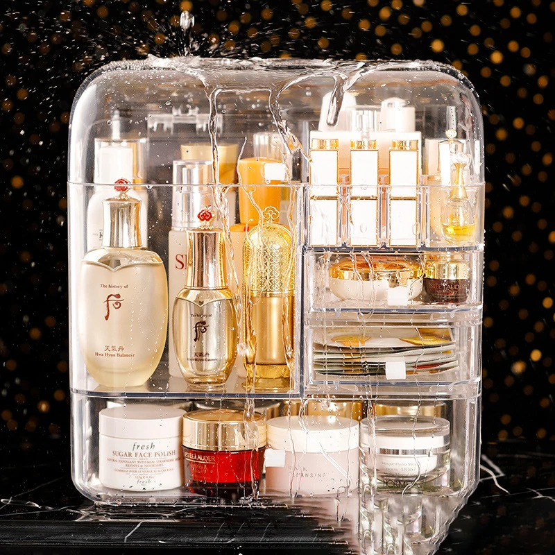 2021 New Cosmetic Storage Box Transparent Integrated Acrylic Eyebrow Pencil Lipstick Makeup