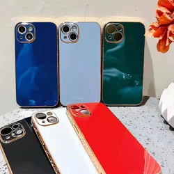 Soft TPU Phone Case color side  Electroplated Cases transparent back Anti-scratch Cover For iPhone 12 pro