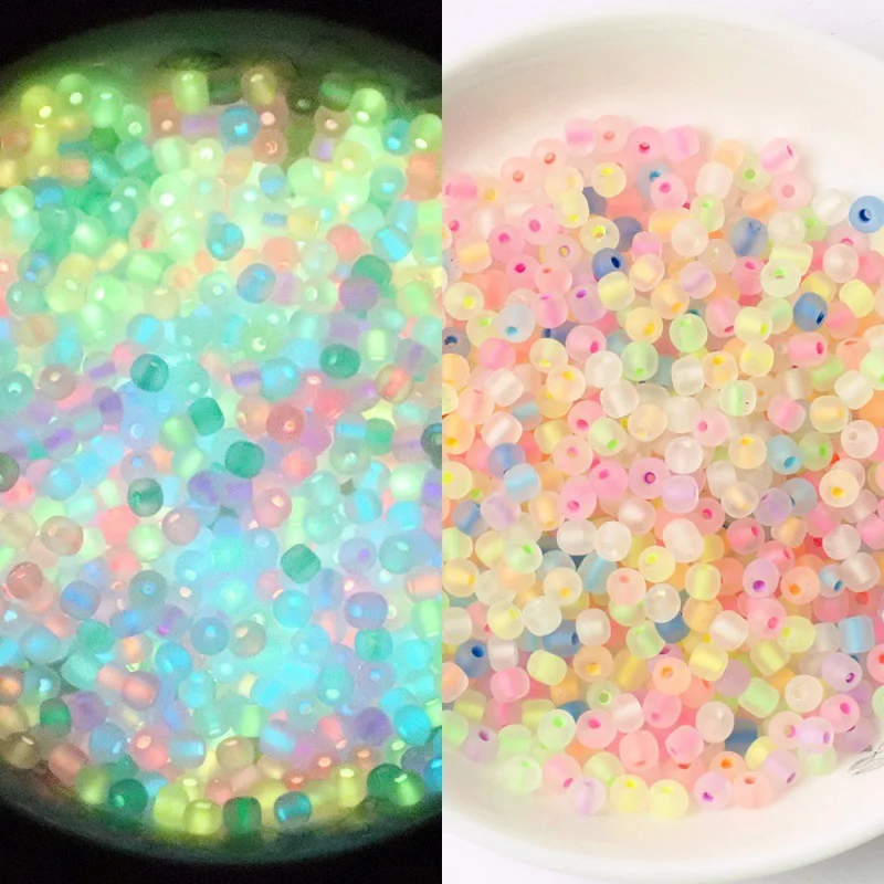SC New Arrival High Quality Luminous Frosted Macaron Color Series 4mm Glass Seed Beads Fluorescent Glass Beads For Diy Bracelet