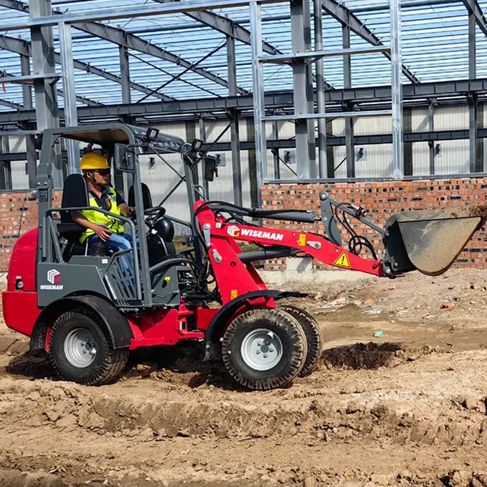 Wiseman 4x4 Hoftrac Machinery Diesel Front Tractor Loader 1 Ton 1.5 Ton 2 Ton Mini Articulated Wheel Loader