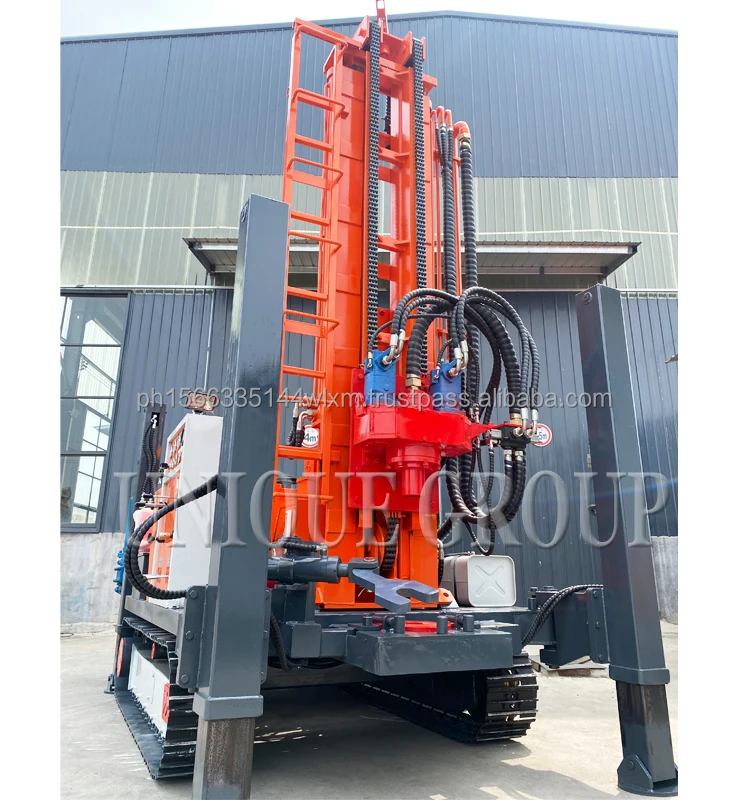 280m Crawler Well Drilling Water Drilling Machine with Air Compressor Water Drill Rig