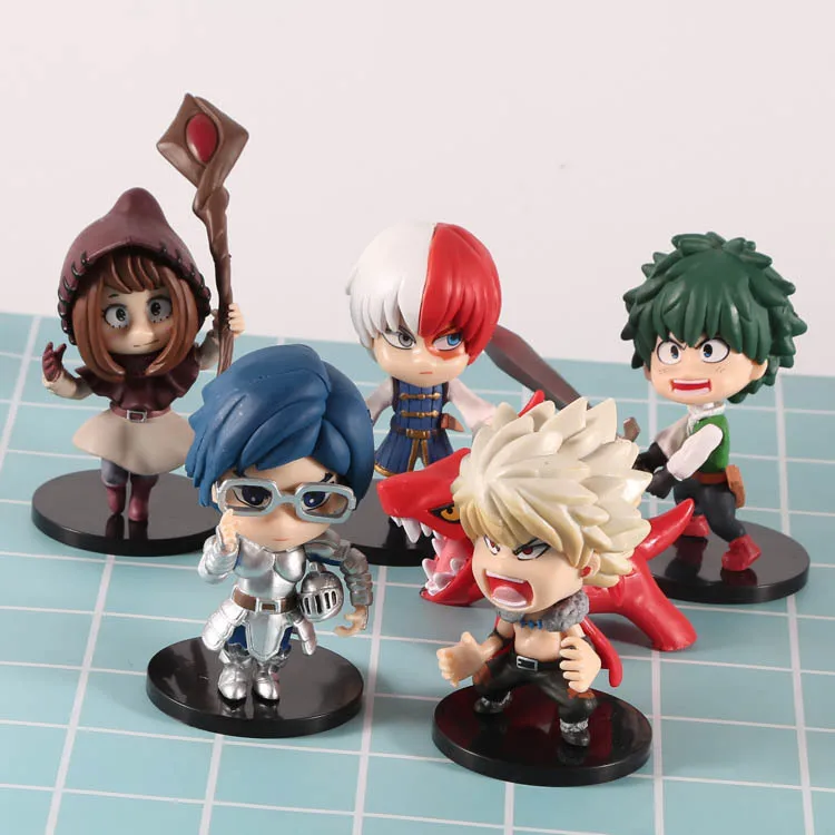 
Custom Cute Q-version My Hero Academia Anime Cartoon Mini PVC Action Figure Model Toys Garage Kits 