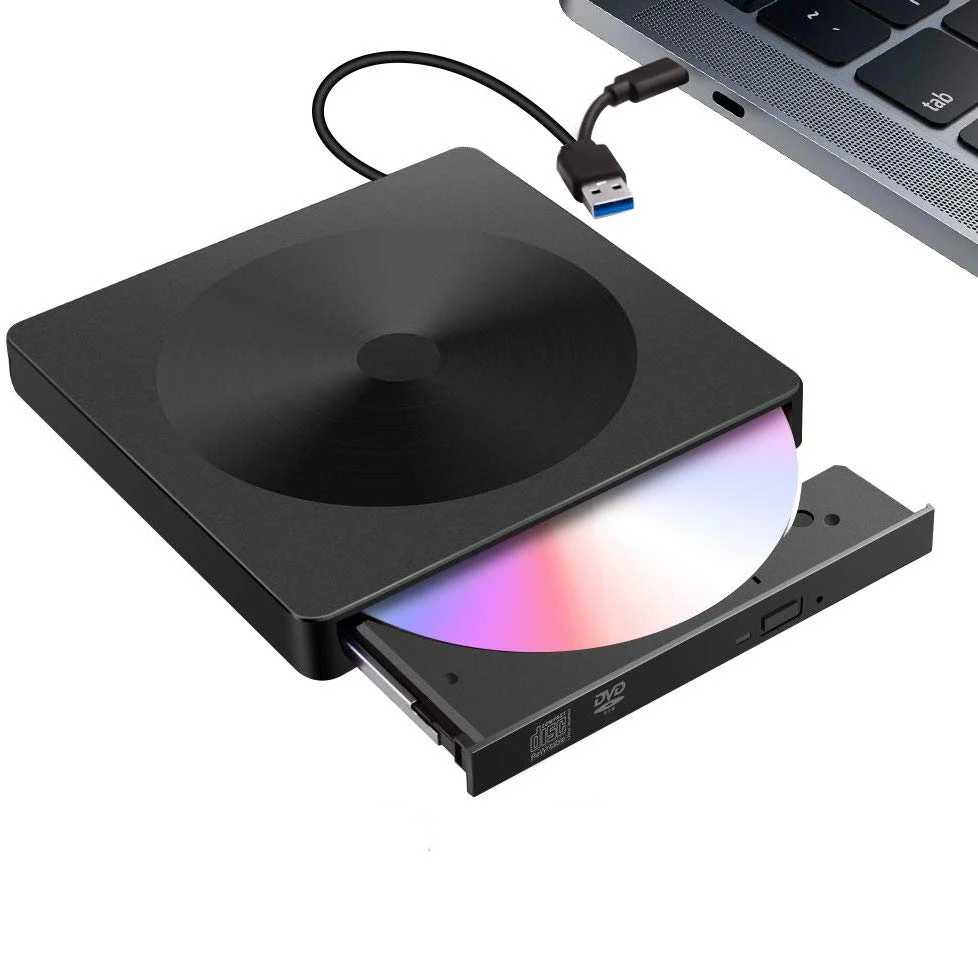  Портативный внешний привод Raycue для CD/DVD Type C USB 3