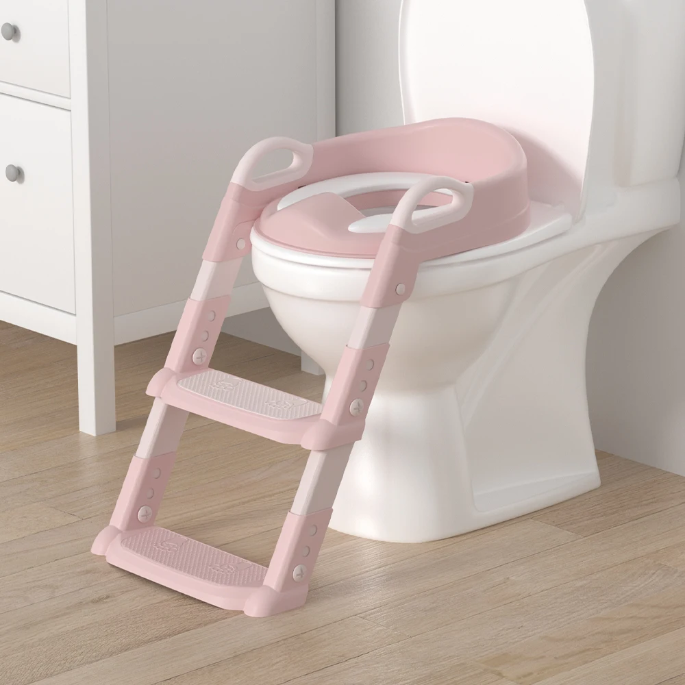 Hot selling portable  baby kids foldable potty training toilet seats with ladder