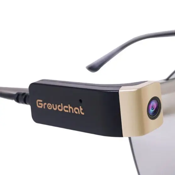 Factory sales Groudchat sport camera  mini camera mobile phone HD 1080p digital camera clip on glasses.